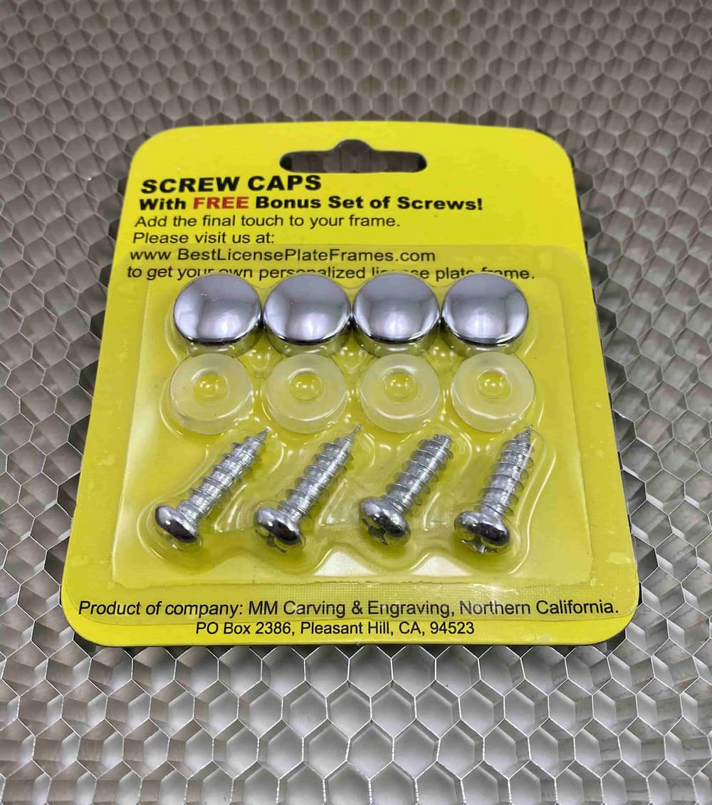 Screw Covers Plastic - Chrome (NOT for CNC frames)